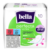 Podpaski Bella Perfecta Ultra Green Silky Drai 10 Szt. - BELLA