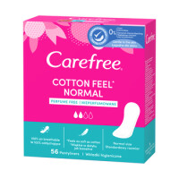 Carefree Cotton Unscented, Wkładki Higieniczne 56 Szt. - Carefree