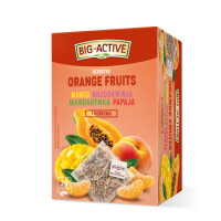 Big-Active Herbatka Owocowa Orange Fruits Mango, Brzoskwinia, Mandarynka, Papaja + Kurkuma 20Torebek X 2G/40G - Big Active