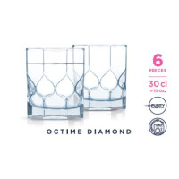 Komplet 6 Szklanek Niskich 300 Ml Octime Diamond - LUMINARC
