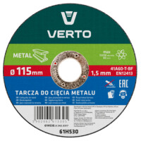 Tarcza Tnąca Do Metalu 115 X 1.5 X 22.2 Mm - VERTO