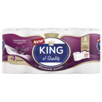 King Quality Papier Toaletowy 8 Rolek 4-Warstwowy - KING