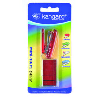 Zszywacz Kangaro Mini-10/Y2+Zszywki Blister Czerwony - Kangaro