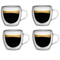 MG SZKLANKI TERMICZNE FILIŻANKI Z UCHEM DO ESPRESSO 90 ML ZESTAW 4 SZTUKI