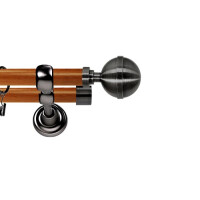 Karnisz Metalowy Prestige podwójny 25/19mm Kula Elegant Antracyt - calvados