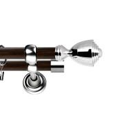 Karnisz Metalowy Prestige podwójny 25/19mm Avanti INOX - wenge