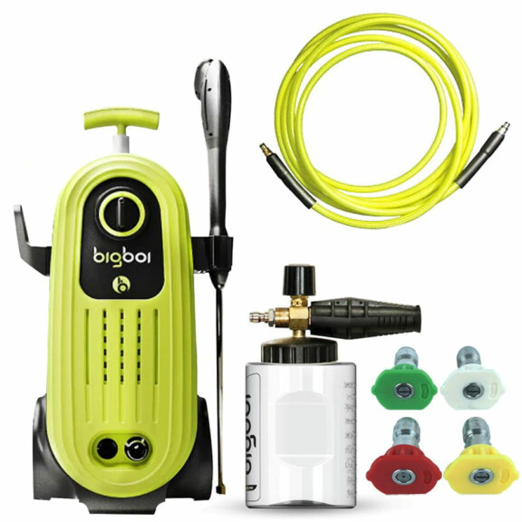 BIGBOI WashR FLO Myjka ciśnieniowa 1600W + pianownica + dysze + filtr wody