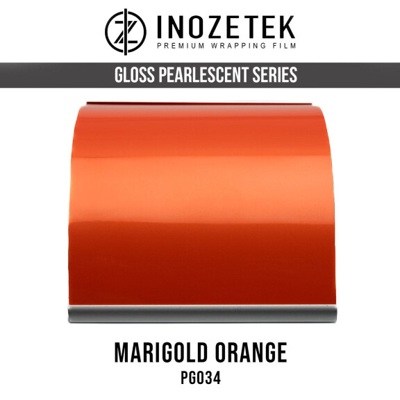 INOZETEK Folia Pearl Marigold Orange PG034 Pomarańczowy perłowy