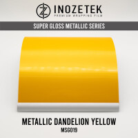 INOZETEK Folia Dandelion Yellow Metallic MSG019 Żółty metalik