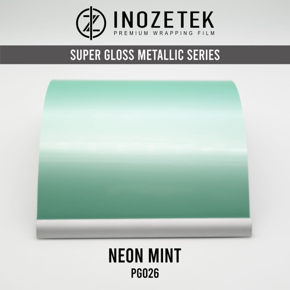 INOZETEK Folia Pearl Neon Mint PG026 Zielony perłowy