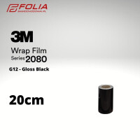 3M Folia G12 20cm Gloss Black Czarny połysk | szer. 20cm