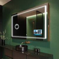 Premium Bathroom Vanity Mirror L61 LED Lighted with built in lights around designed by Artforma