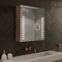 LED Illuminated Mirror Cabinet - L55 Emily 66,5 x 72cm