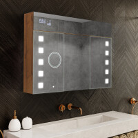 LED Illuminated Mirror Cabinet - L03 Emily 100 x 72cm