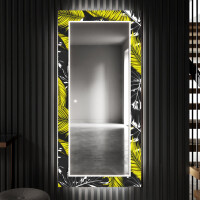 Backlit Decorative Mirror For The Hallway - Gold Jungle
