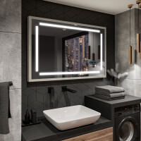 Rectangular Bathroom Mirror With LED Light FrameLine L124