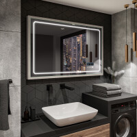 Rectangular Bathroom Mirror With LED Light FrameLine L137