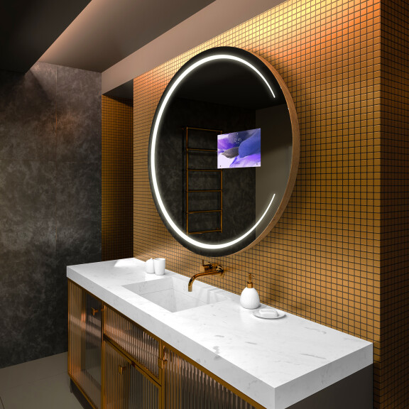 SMART Round Bathroom Mirror LED L156 Samsung
