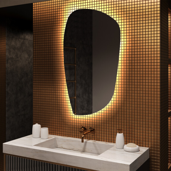 Irregular Mirror LED Lighted decorative design I221