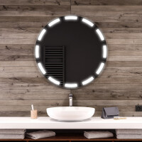 Round Backlit LED Bathroom Mirror L117