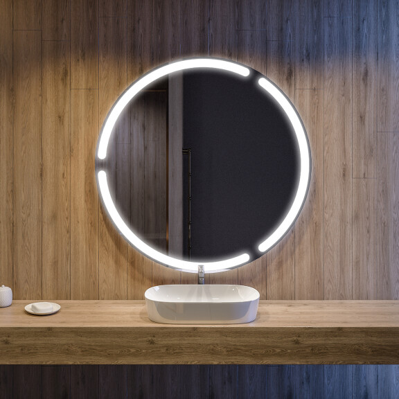 Round Backlit LED Bathroom Mirror L119
