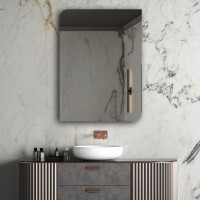 Rounded vertical wall hanging mirror L202