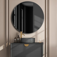 Round wall hanging mirror L203