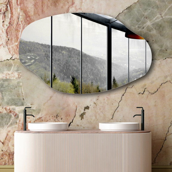 Irregular wall hanging mirror L217