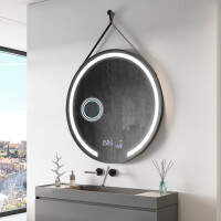 Round hanging mirror with lights L96