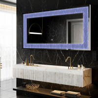 Backlit Decorative Mirror - Colorful Ruffles