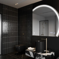 Semi-Circular Mirror with LED illumination Q223