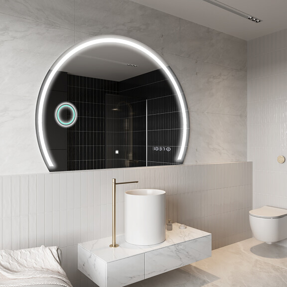 Half Circle Mirror LED lighted wall mirror W223