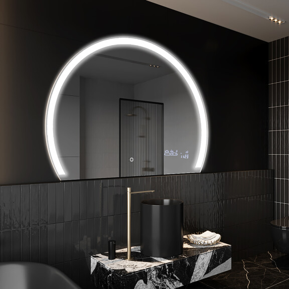 Semi-Circular Mirror with LED illumination W222