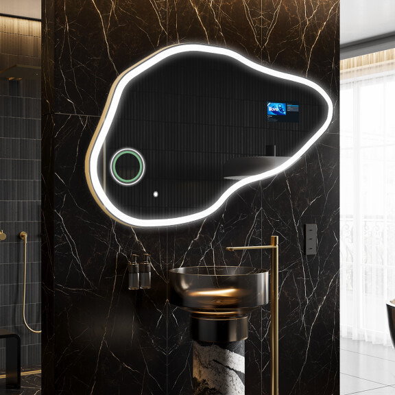 SMART Irregular Bathroom Mirror LED P222 Google