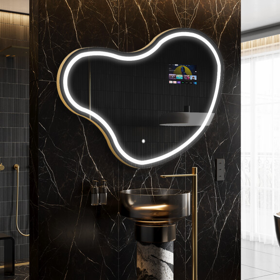SMART Irregular Bathroom Mirror LED N223 Google
