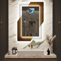 Vertical Designer Backlit LED Mirror - Retro