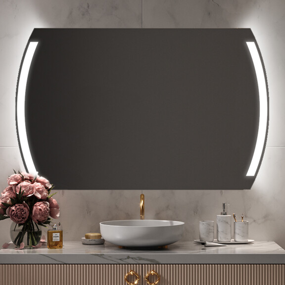 Moderne badkamer spiegel met led-verlichting L68