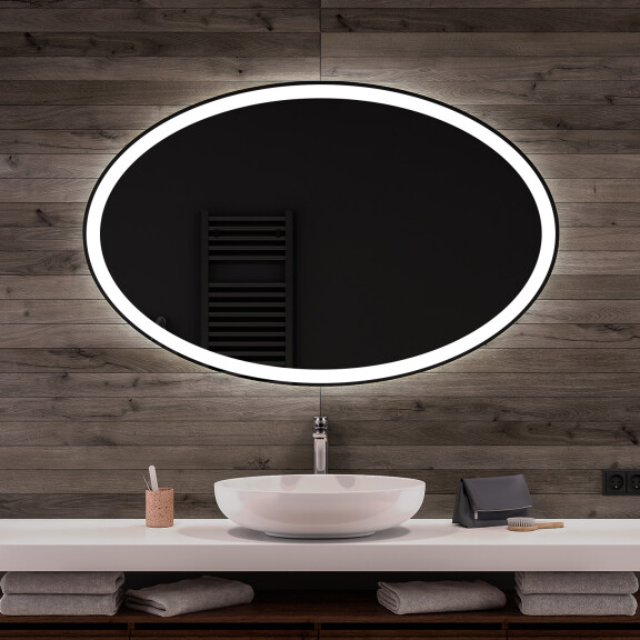 Moderne badkamer spiegel met led-verlichting L74