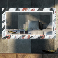 Decoratieve spiegel met led-verlichting voor in de woonkamer - Leaves
