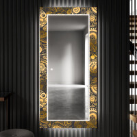 Decoratieve spiegel met led-verlichting voor in de gang - Ancient Pattern
