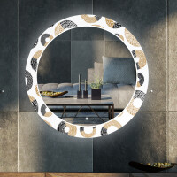 Ronde decoratieve dpiegel met led-verlichting voor in de woonkamer - Donuts