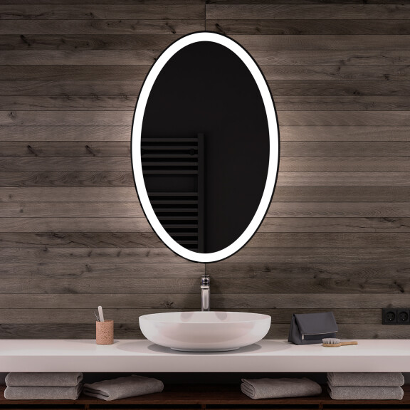 Moderne badkamer spiegel met led-verlichting L74