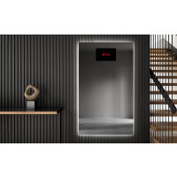 Verticaal moderne badkamer spiegel met LED-verlichting L58