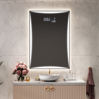 Verticaal moderne badkamer spiegel met LED-verlichting L77