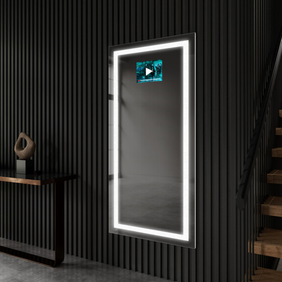 Vertical espelho com iluminação LED L15 para casa de banho