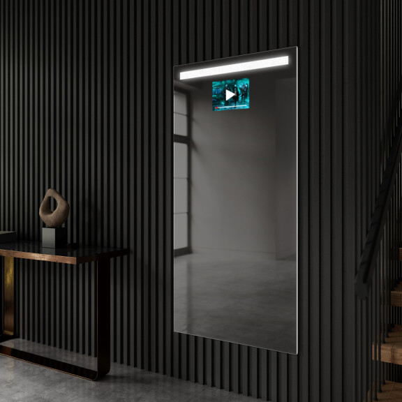 Verticaal moderne badkamer spiegel met LED-verlichting L12