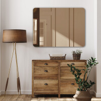 Afgerond wand decoratie spiegel L171