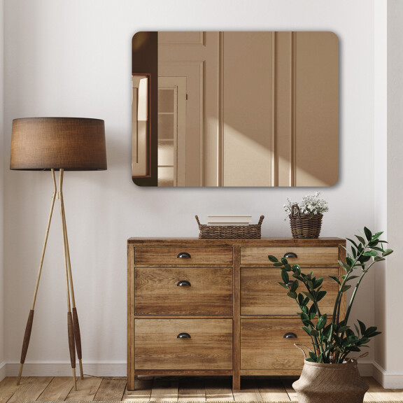 Afgerond wand decoratie spiegel L171
