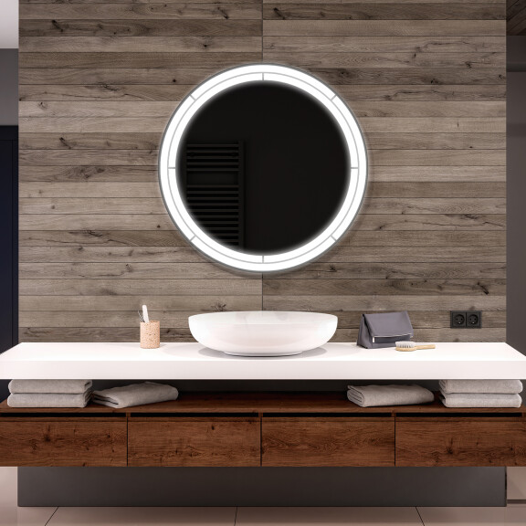 Moderne badkamer spiegel met led-verlichting L122