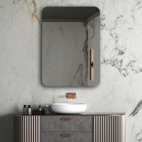 Afgerond verticaal wandspiegel L200